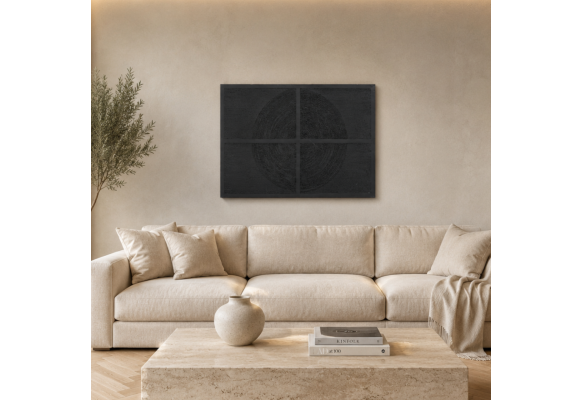 Aria Modern Dokulu Tablo Siyah 50×70 cm